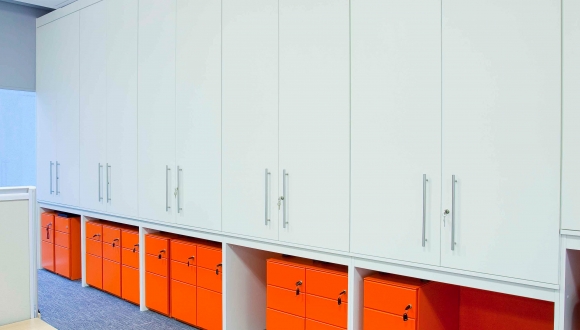 Staff lockers, Milton Keynes Office Fit Out